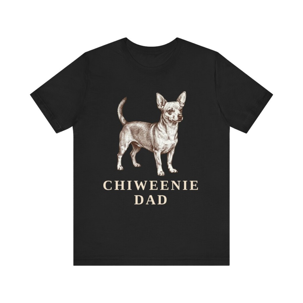 Chiweenie Dad Shirt, Vintage Dog Sketch Tee, Dog Dad Gift