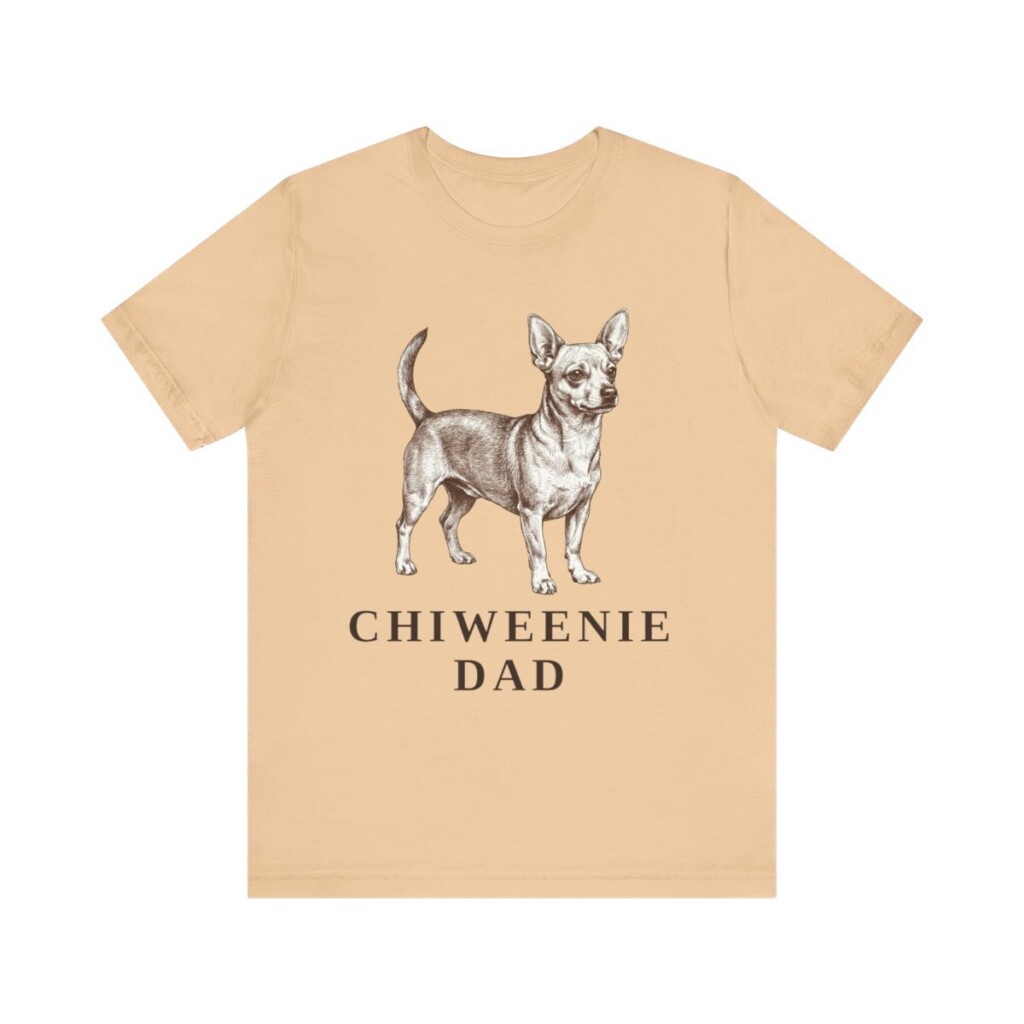 Chiweenie Dad Shirt, Vintage Dog Sketch Tee, Dog Dad Gift
