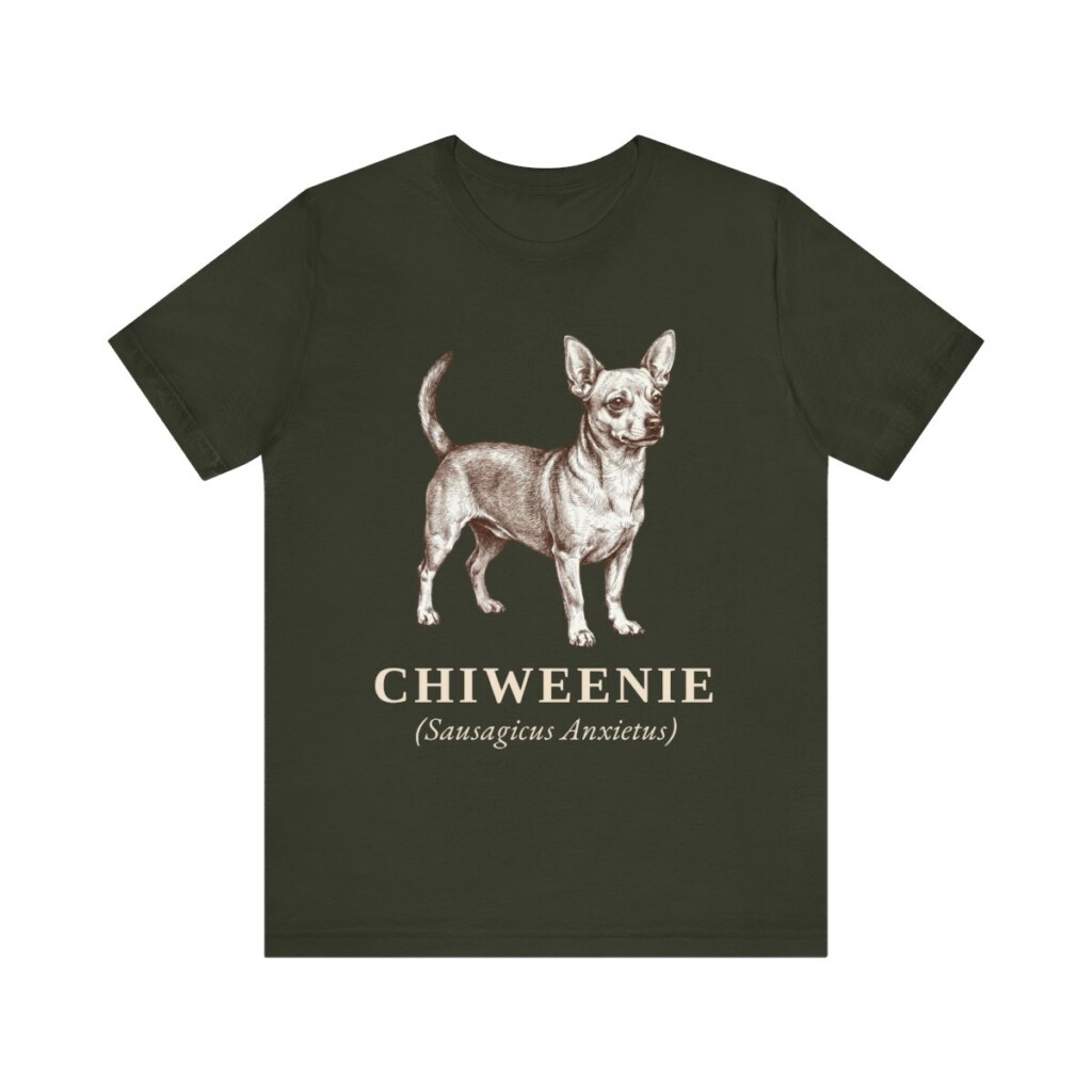Chiweenie Latin Shirt, Vintage Dog Sketch Tee, Dog Latin Gift