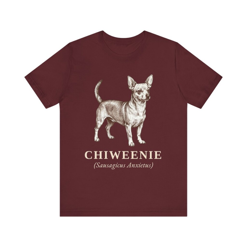 Chiweenie Latin Shirt, Vintage Dog Sketch Tee, Dog Latin Gift