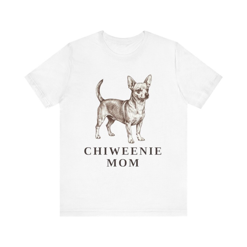 Chiweenie Mom Shirt, Vintage Dog Sketch Tee, Dog Mom Gift