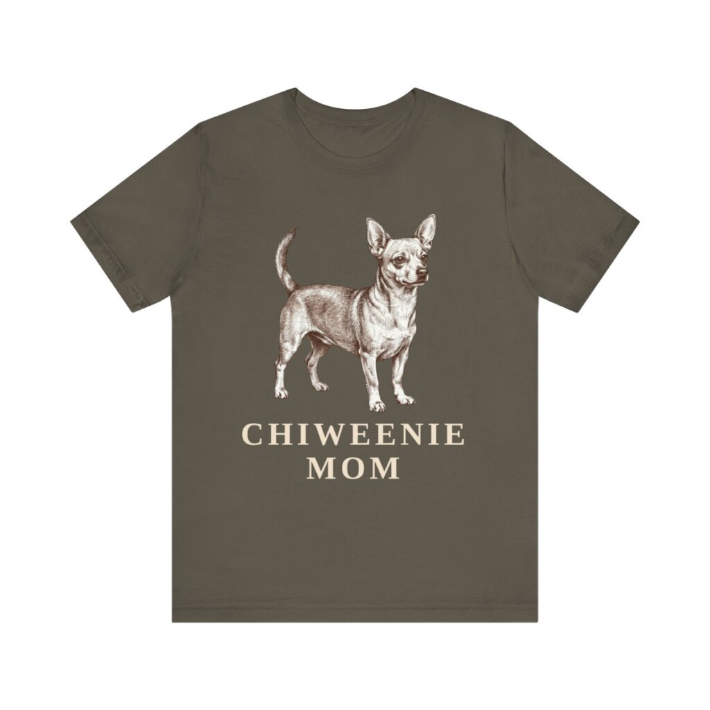 Chiweenie Mom Shirt, Vintage Dog Sketch Tee, Dog Mom Gift