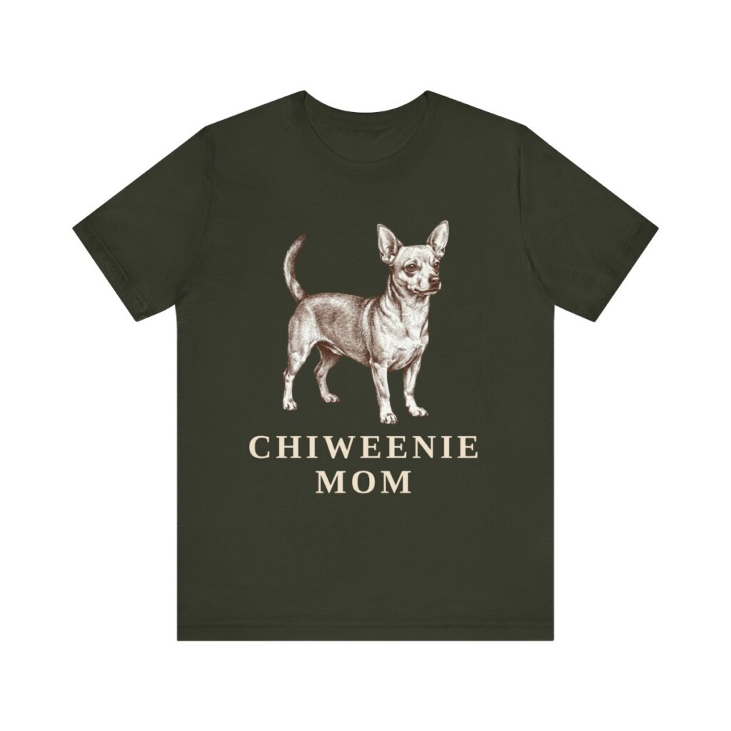 Chiweenie Mom Shirt, Vintage Dog Sketch Tee, Dog Mom Gift