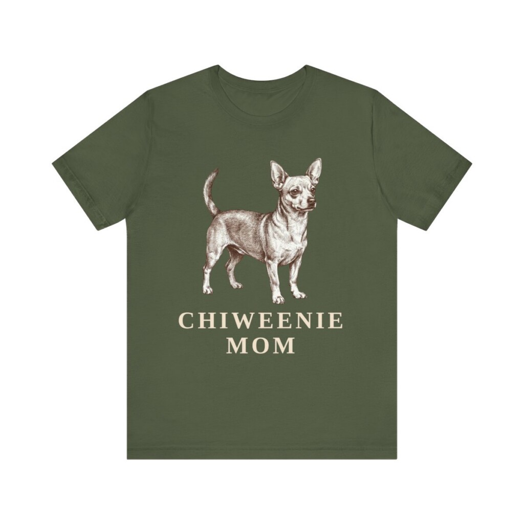 Chiweenie Mom Shirt, Vintage Dog Sketch Tee, Dog Mom Gift