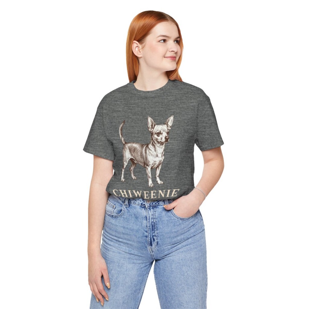 Chiweenie Mom Shirt, Vintage Dog Sketch Tee, Dog Mom Gift