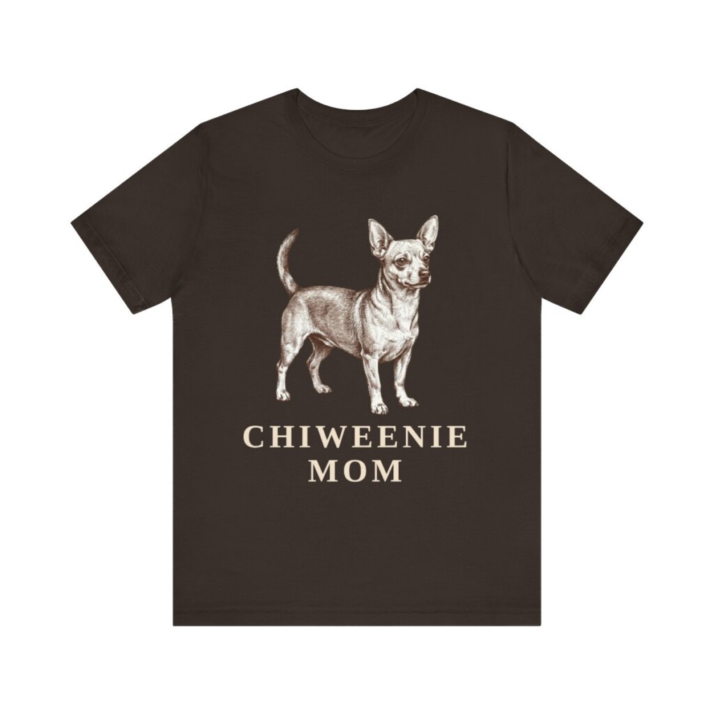 Chiweenie Mom Shirt, Vintage Dog Sketch Tee, Dog Mom Gift