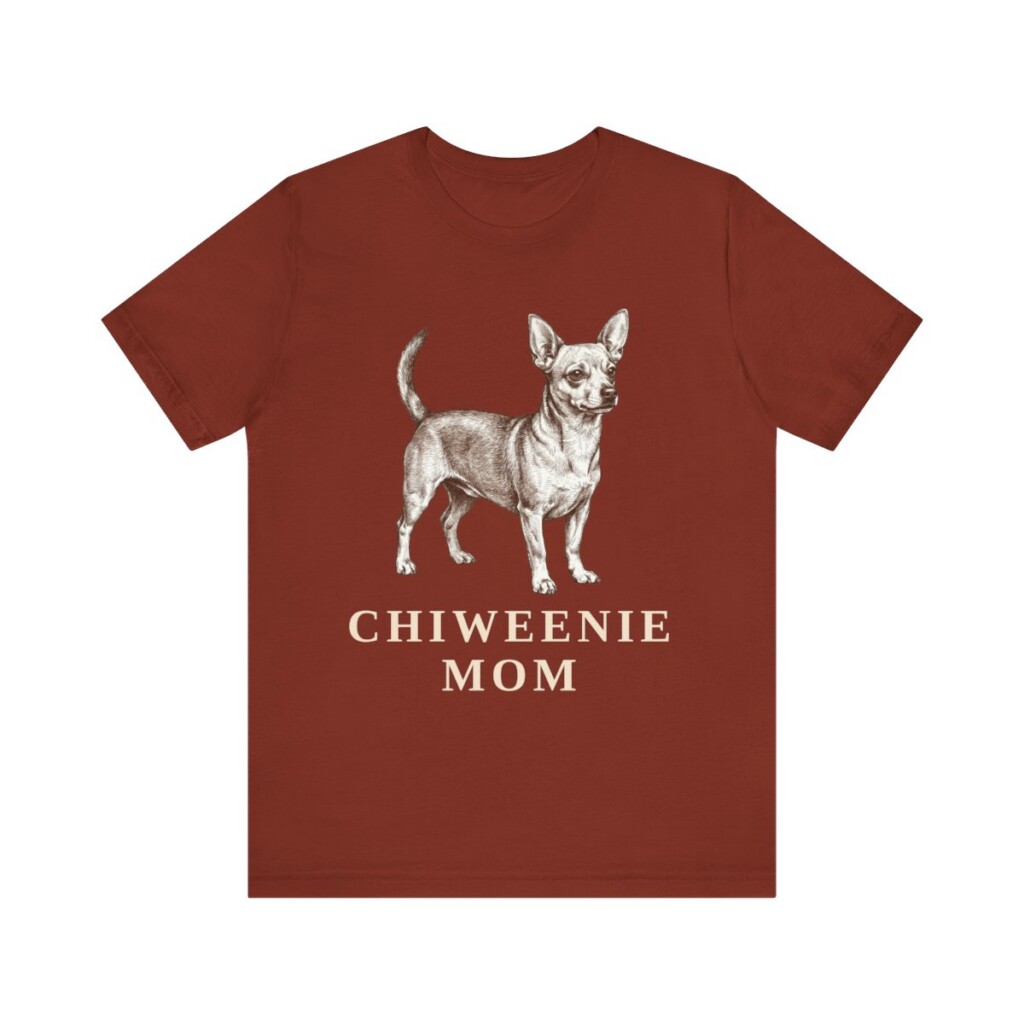 Chiweenie Mom Shirt, Vintage Dog Sketch Tee, Dog Mom Gift