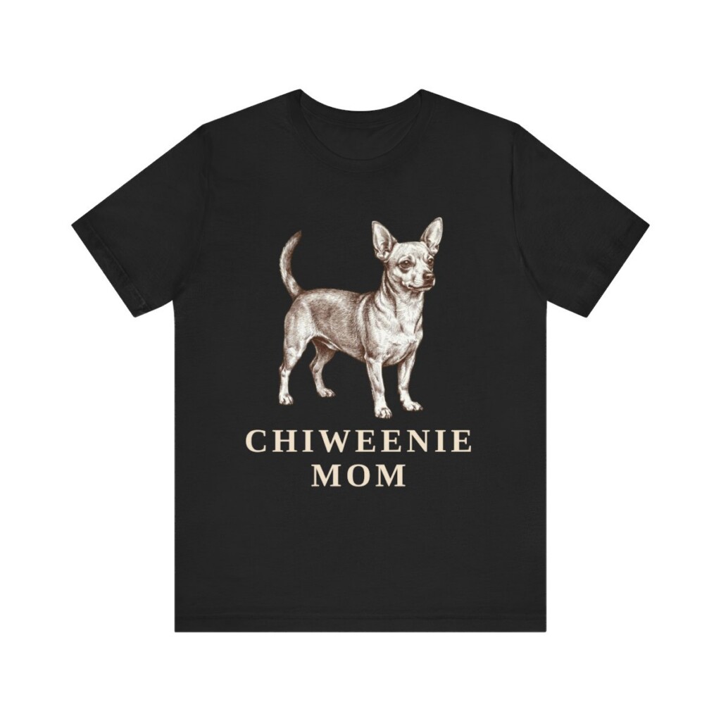 Chiweenie Mom Shirt, Vintage Dog Sketch Tee, Dog Mom Gift
