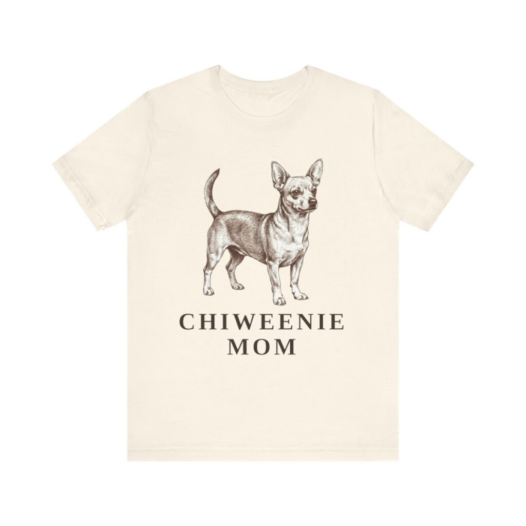 Chiweenie Mom Shirt, Vintage Dog Sketch Tee, Dog Mom Gift