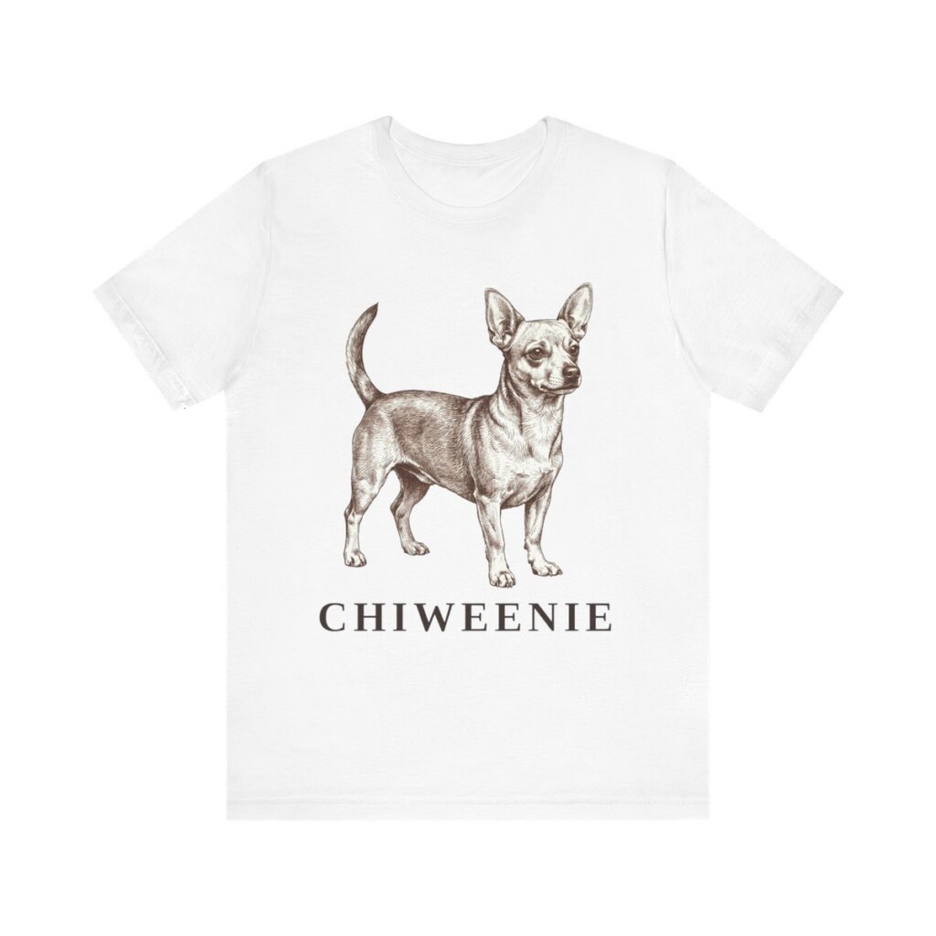 Chiweenie Shirt, Vintage Dog Sketch Tee, Dog Lover Gift