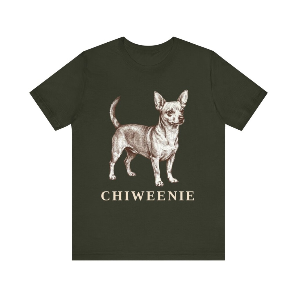 Chiweenie Shirt, Vintage Dog Sketch Tee, Dog Lover Gift