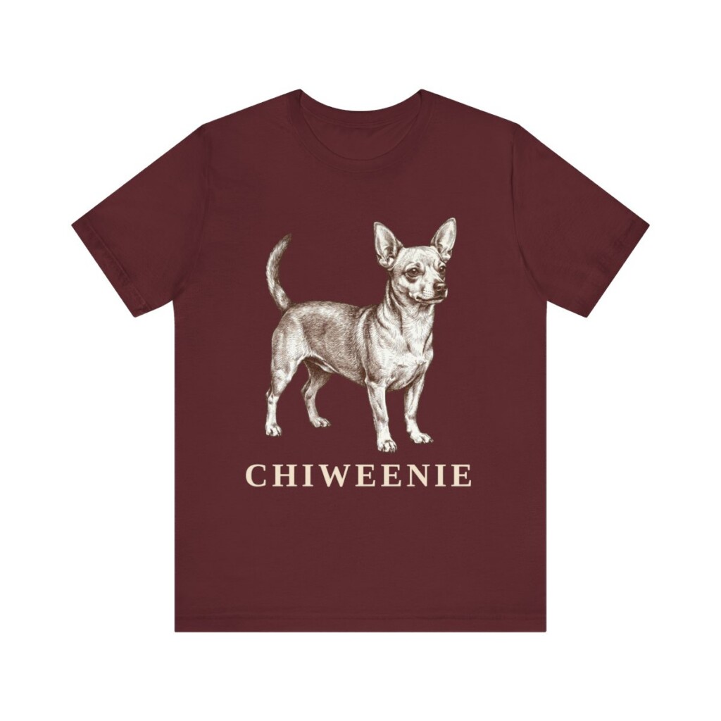Chiweenie Shirt, Vintage Dog Sketch Tee, Dog Lover Gift