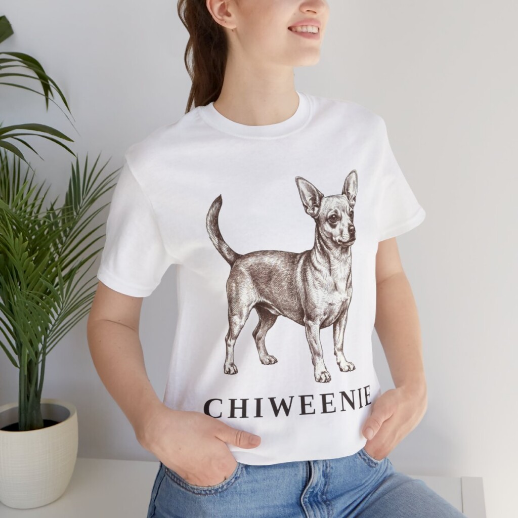 Chiweenie Shirt, Vintage Dog Sketch Tee, Dog Lover Gift
