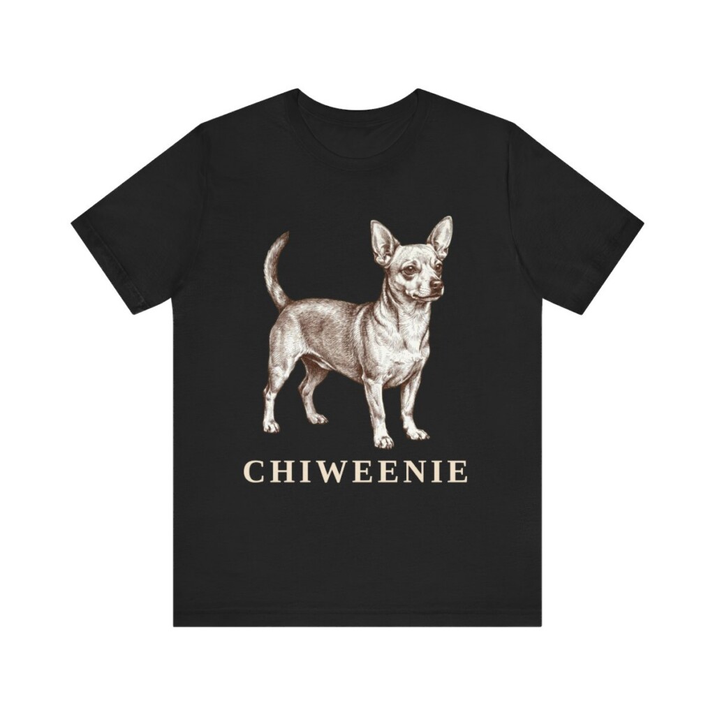 Chiweenie Shirt, Vintage Dog Sketch Tee, Dog Lover Gift