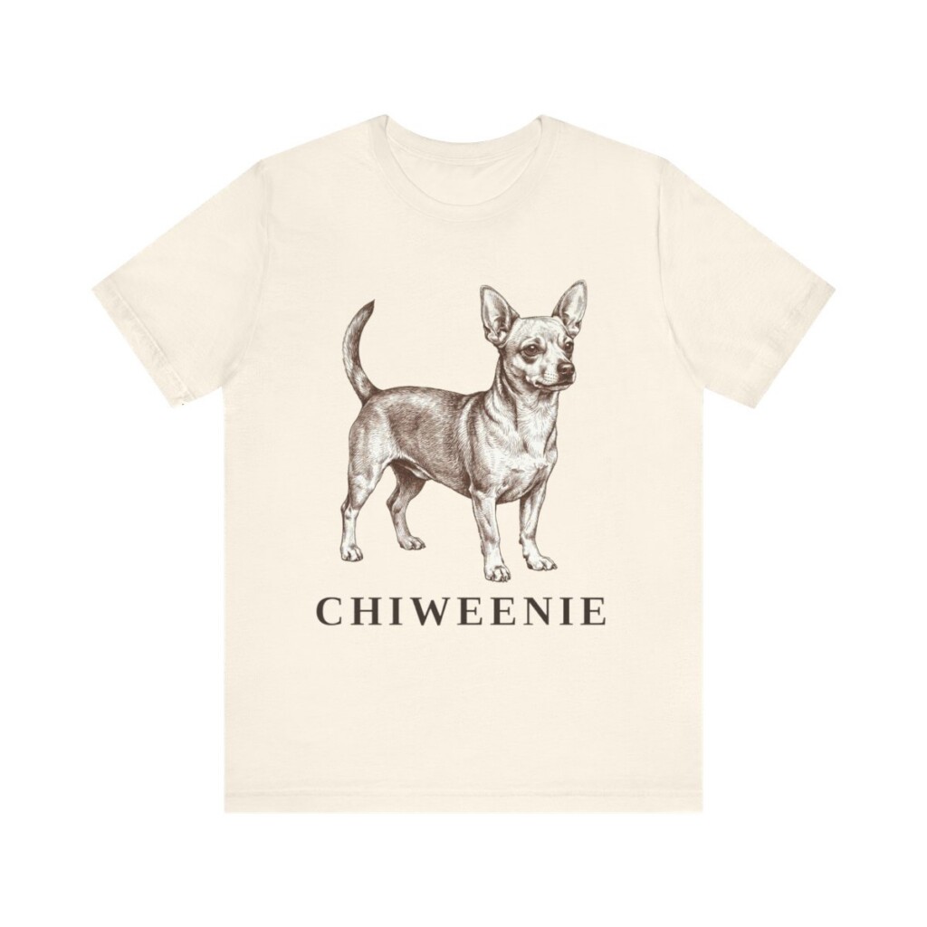 Chiweenie Shirt, Vintage Dog Sketch Tee, Dog Lover Gift