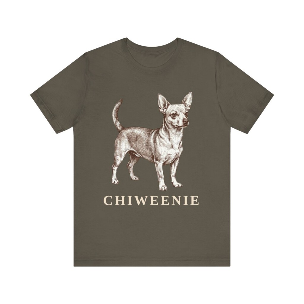 Chiweenie Shirt, Vintage Dog Sketch Tee, Dog Lover Gift