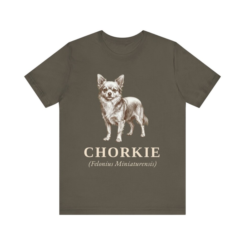 Chorkie Latin Shirt, Vintage Dog Sketch Tee, Dog Latin Gift