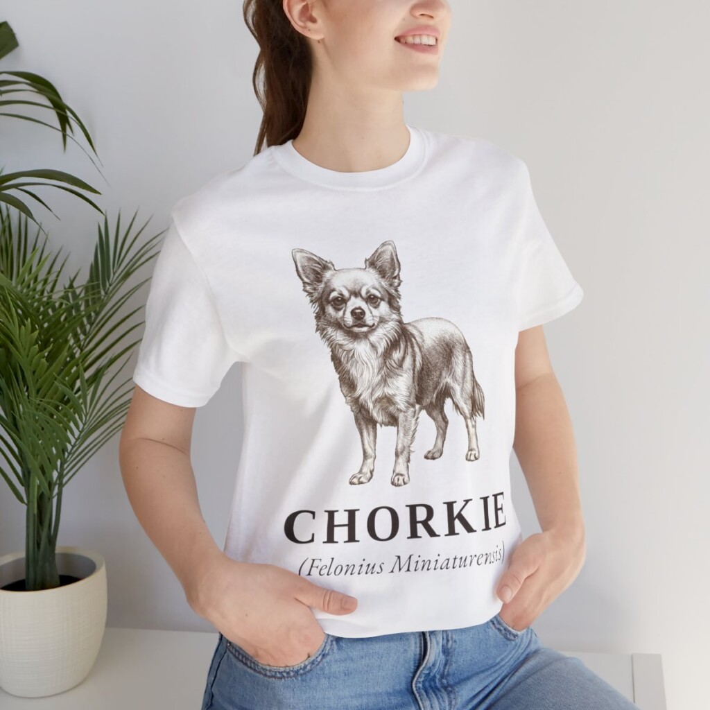 Chorkie Latin Shirt, Vintage Dog Sketch Tee, Dog Latin Gift