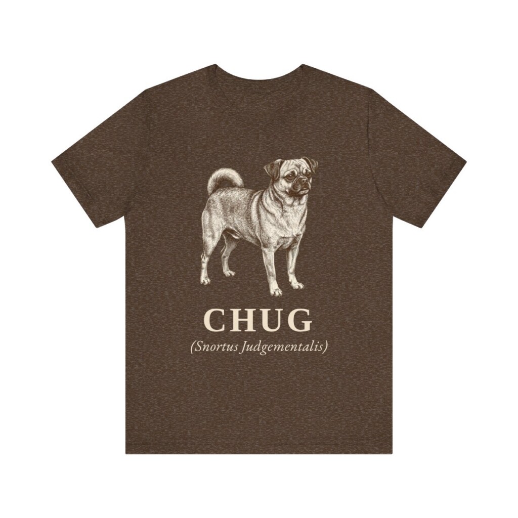 Chug Latin Shirt, Vintage Dog Sketch Tee, Dog Latin Gift