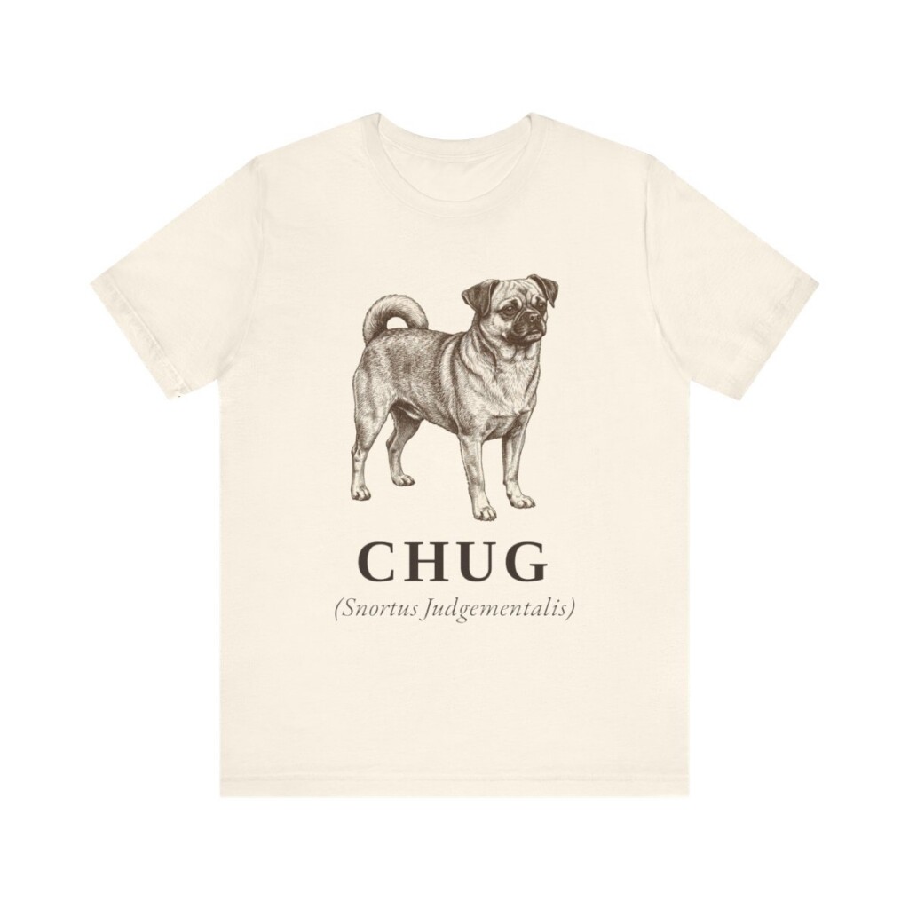 Chug Latin Shirt, Vintage Dog Sketch Tee, Dog Latin Gift