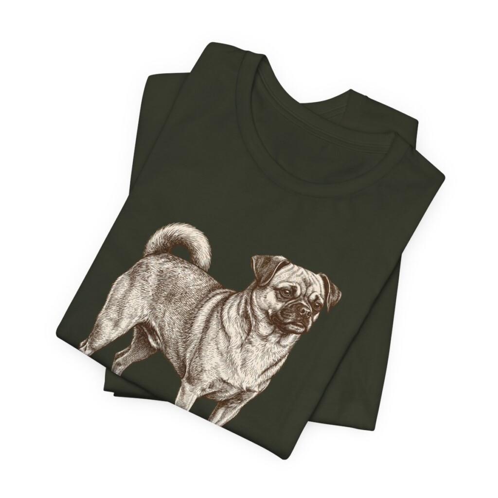 Chug Latin Shirt, Vintage Dog Sketch Tee, Dog Latin Gift