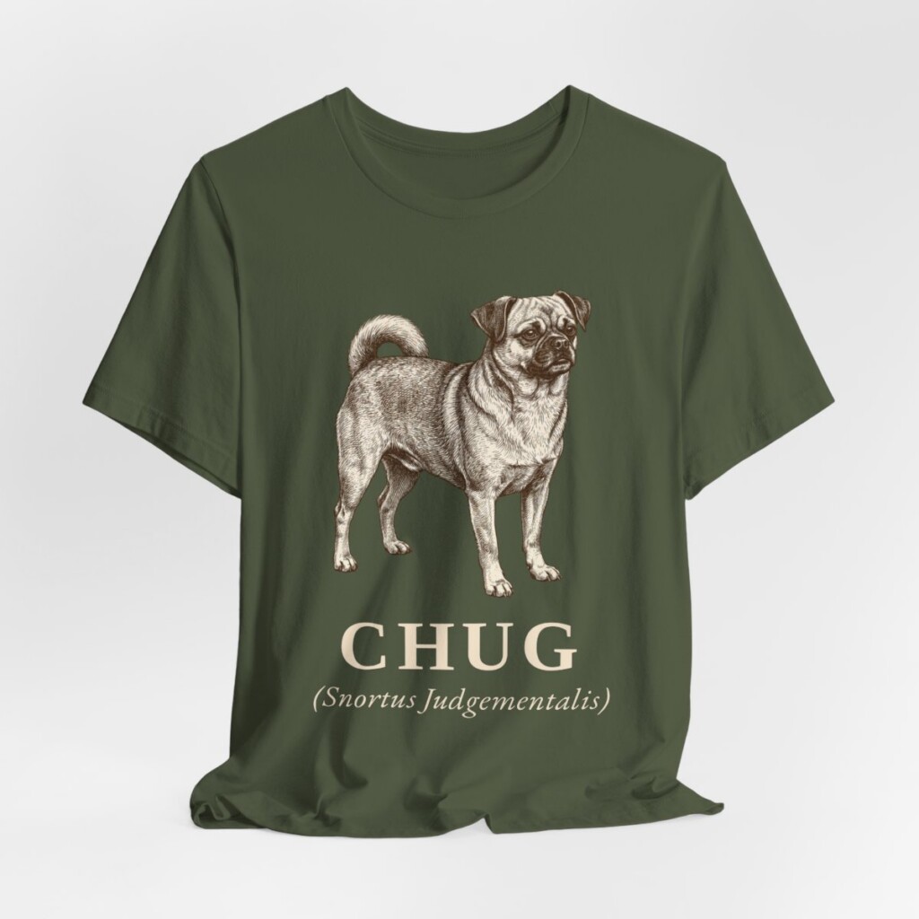Chug Latin Shirt, Vintage Dog Sketch Tee, Dog Latin Gift