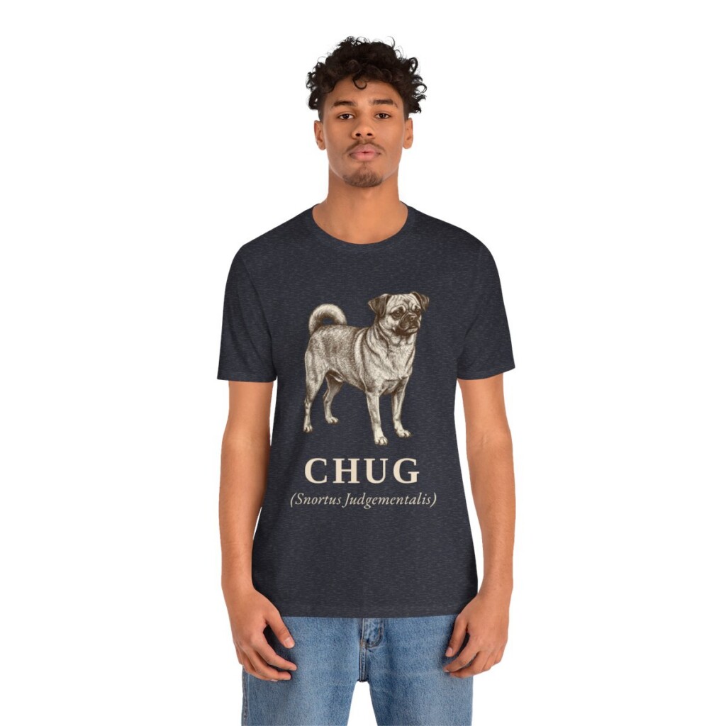 Chug Latin Shirt, Vintage Dog Sketch Tee, Dog Latin Gift
