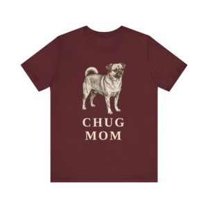 Chug Mom Shirt, Vintage Dog Sketch Tee, Dog Mom Gift