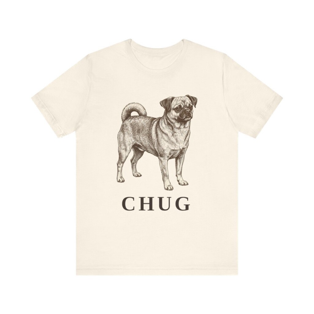 Chug Shirt, Vintage Dog Sketch Tee, Dog Lover Gift