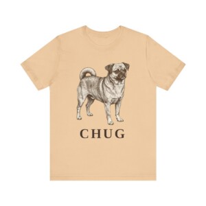 Chug Shirt, Vintage Dog Sketch Tee, Dog Lover Gift