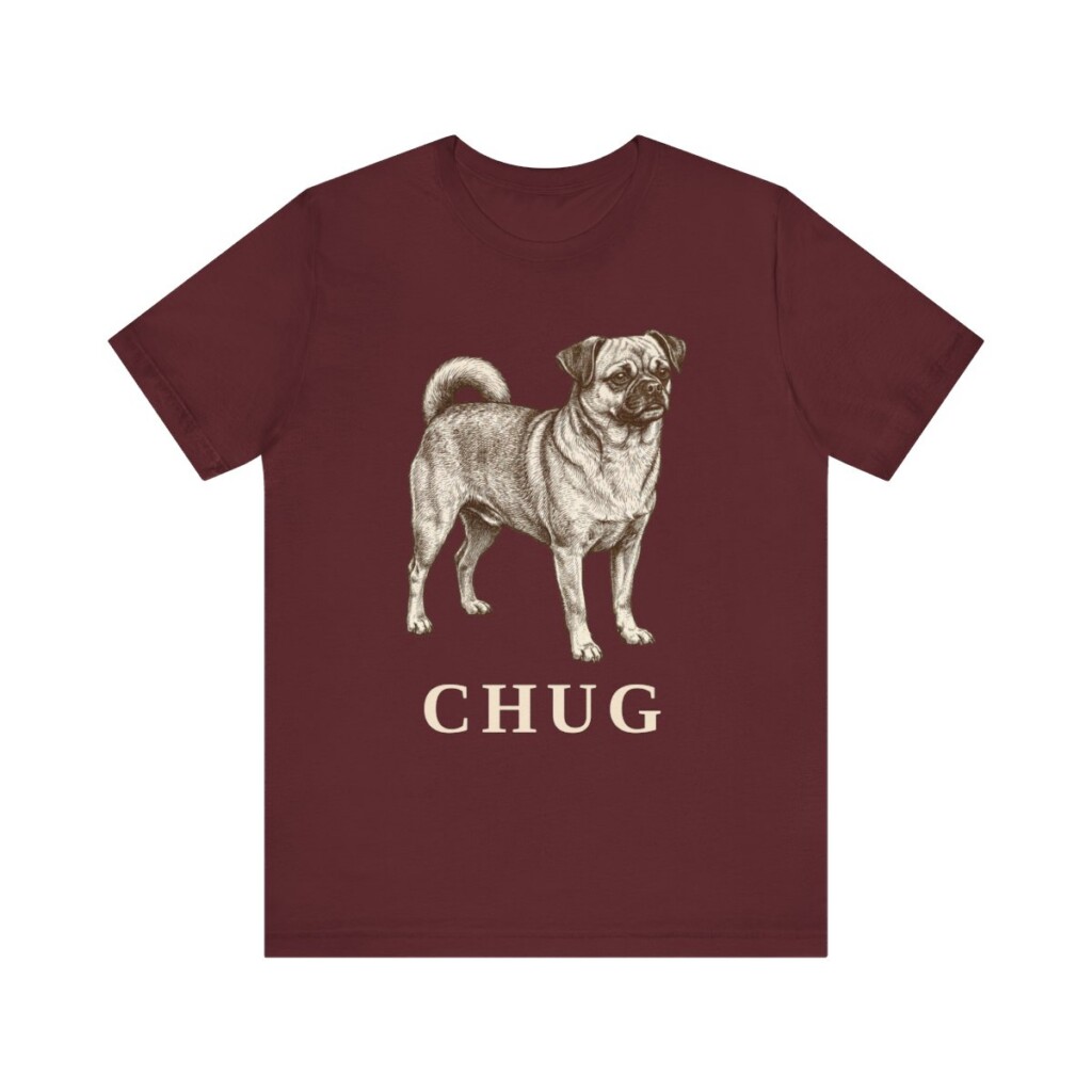 Chug Shirt, Vintage Dog Sketch Tee, Dog Lover Gift