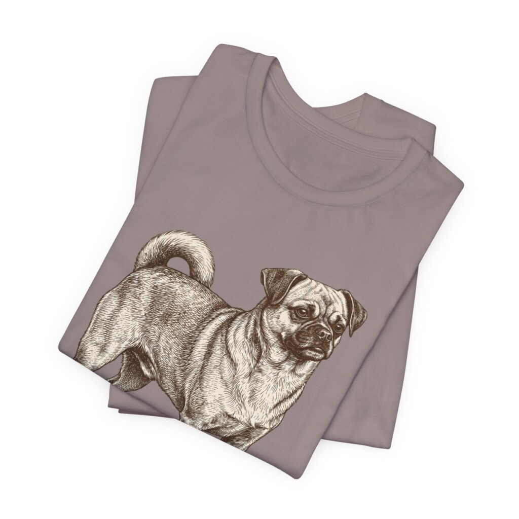 Chug Shirt, Vintage Dog Sketch Tee, Dog Lover Gift