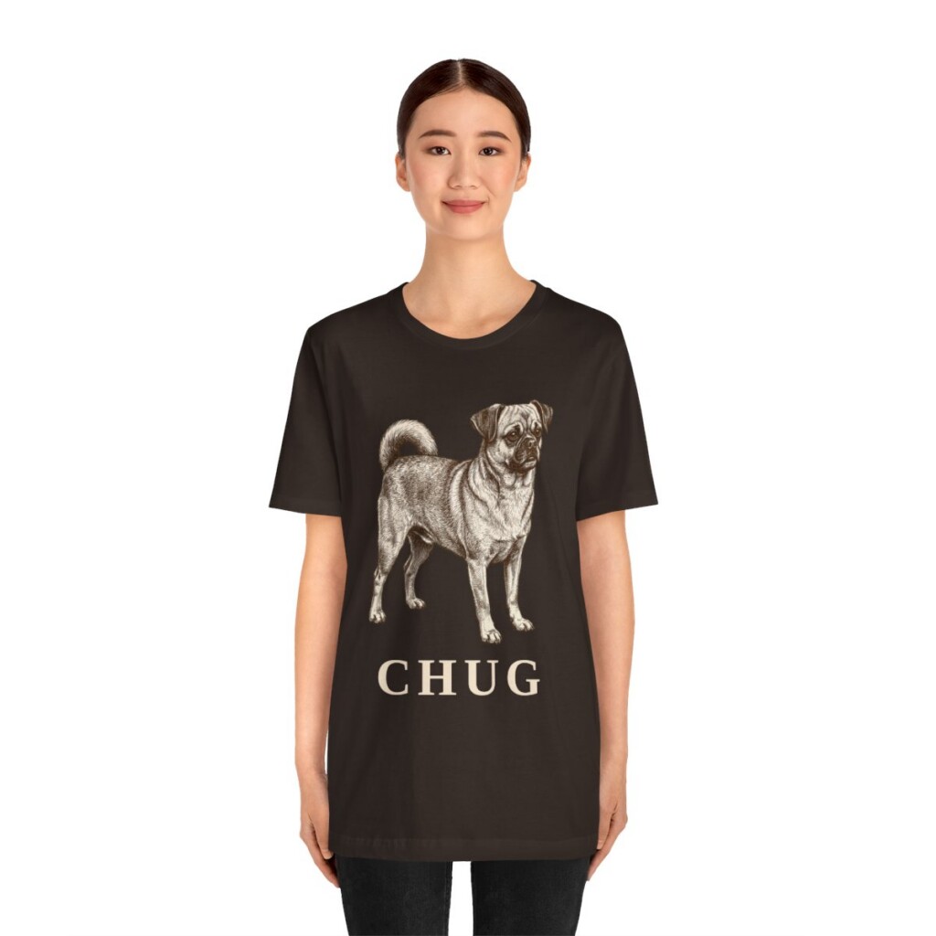 Chug Shirt, Vintage Dog Sketch Tee, Dog Lover Gift