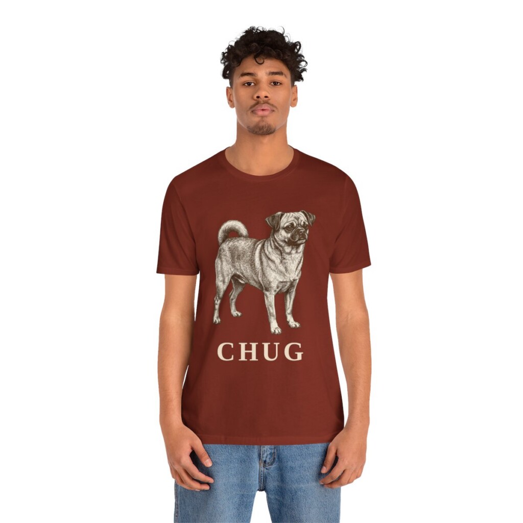 Chug Shirt, Vintage Dog Sketch Tee, Dog Lover Gift