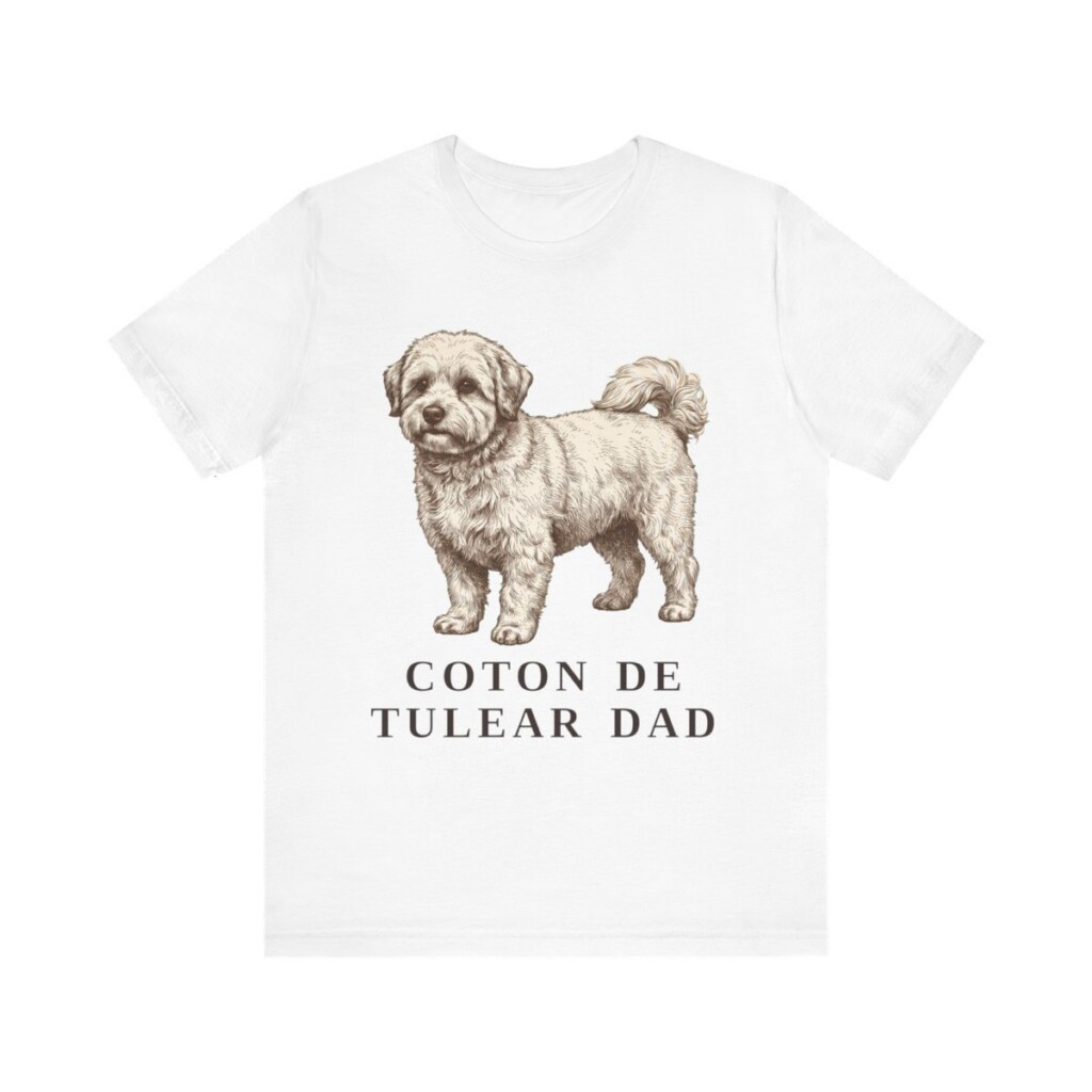 Coton de Tulear Dad Shirt, Vintage Dog Sketch Tee, Dog Dad Gift