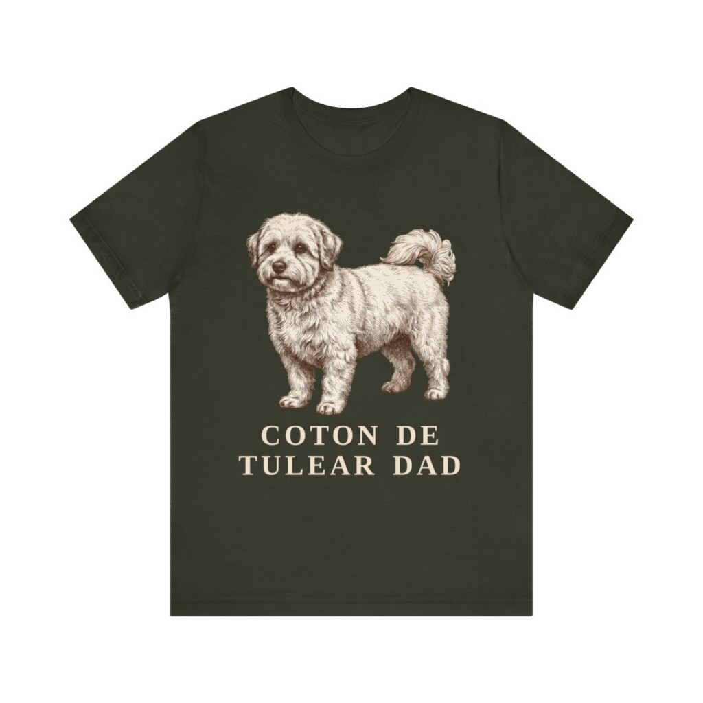 Coton de Tulear Dad Shirt, Vintage Dog Sketch Tee, Dog Dad Gift