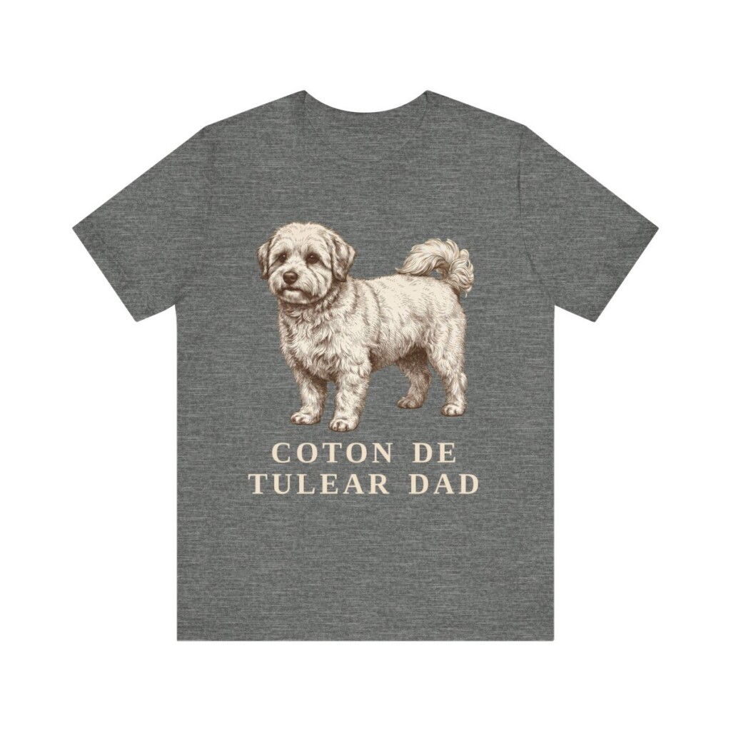 Coton de Tulear Dad Shirt, Vintage Dog Sketch Tee, Dog Dad Gift