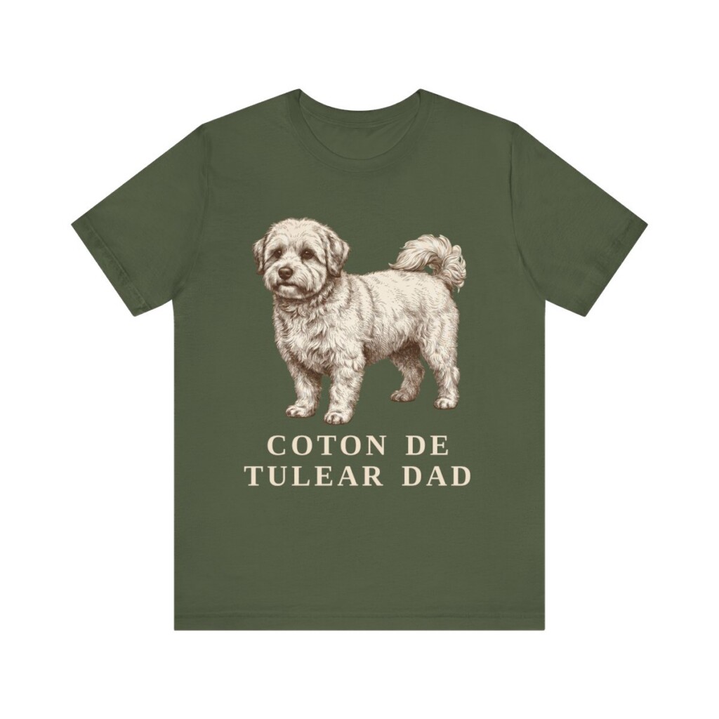 Coton de Tulear Dad Shirt, Vintage Dog Sketch Tee, Dog Dad Gift
