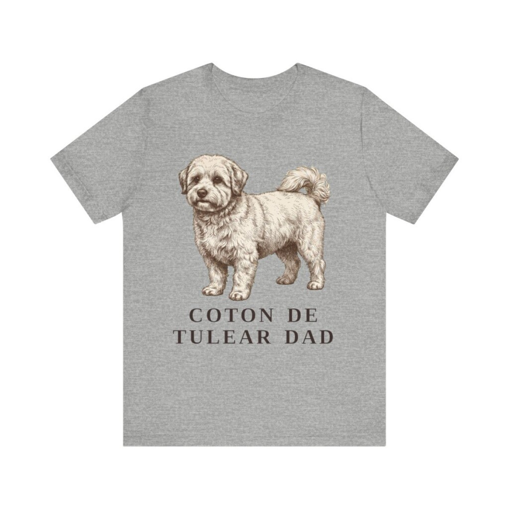 Coton de Tulear Dad Shirt, Vintage Dog Sketch Tee, Dog Dad Gift