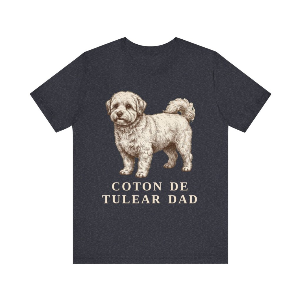 Coton de Tulear Dad Shirt, Vintage Dog Sketch Tee, Dog Dad Gift