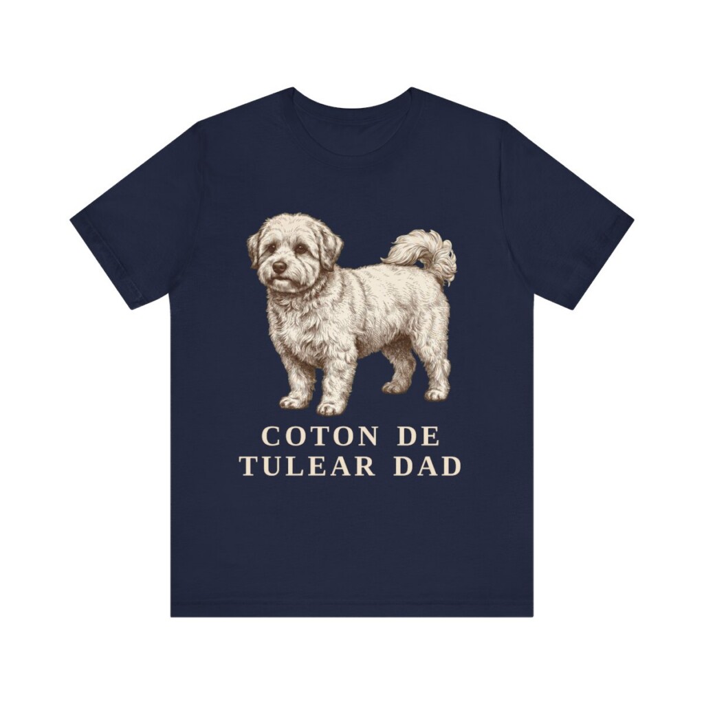 Coton de Tulear Dad Shirt, Vintage Dog Sketch Tee, Dog Dad Gift