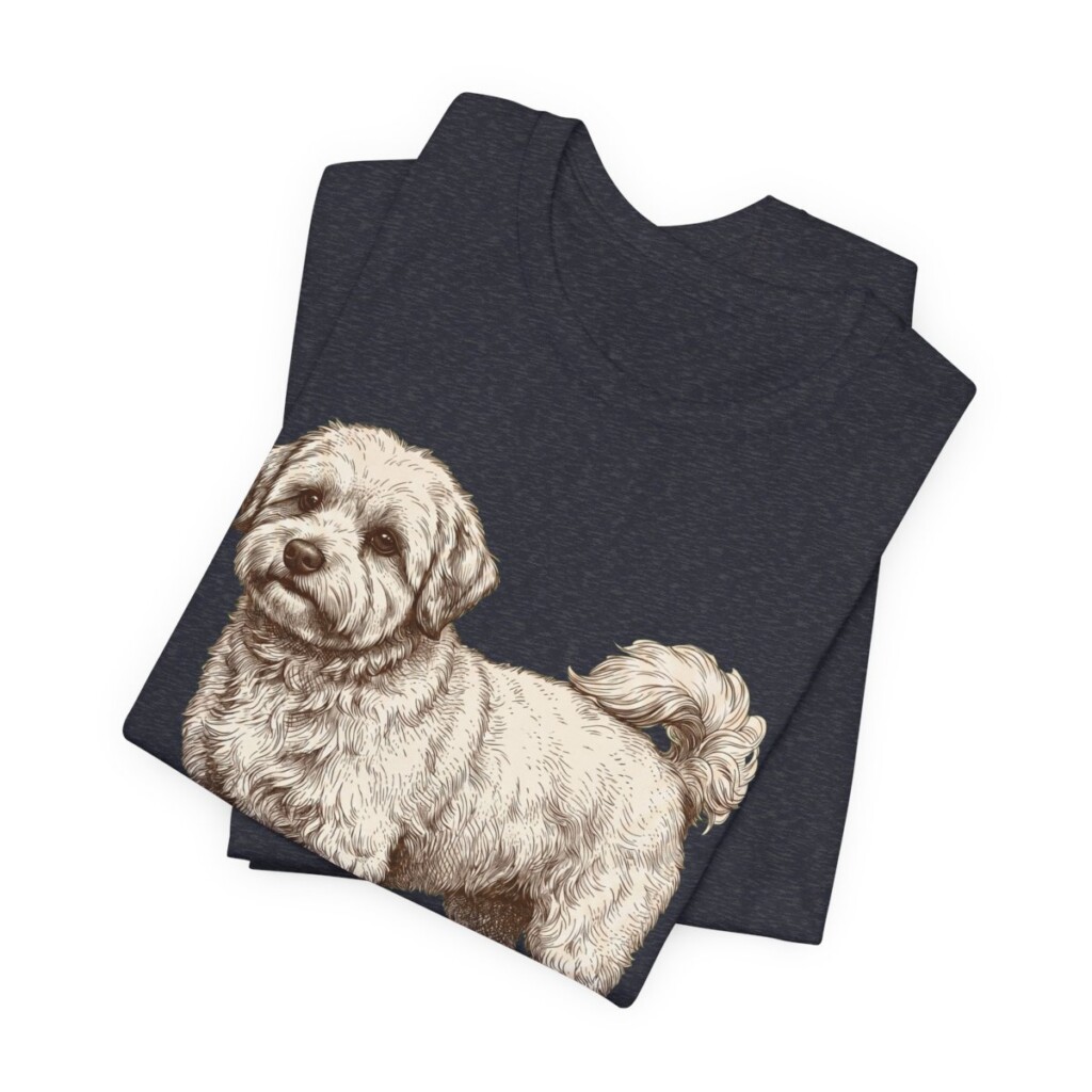 Coton de Tulear Dad Shirt, Vintage Dog Sketch Tee, Dog Dad Gift