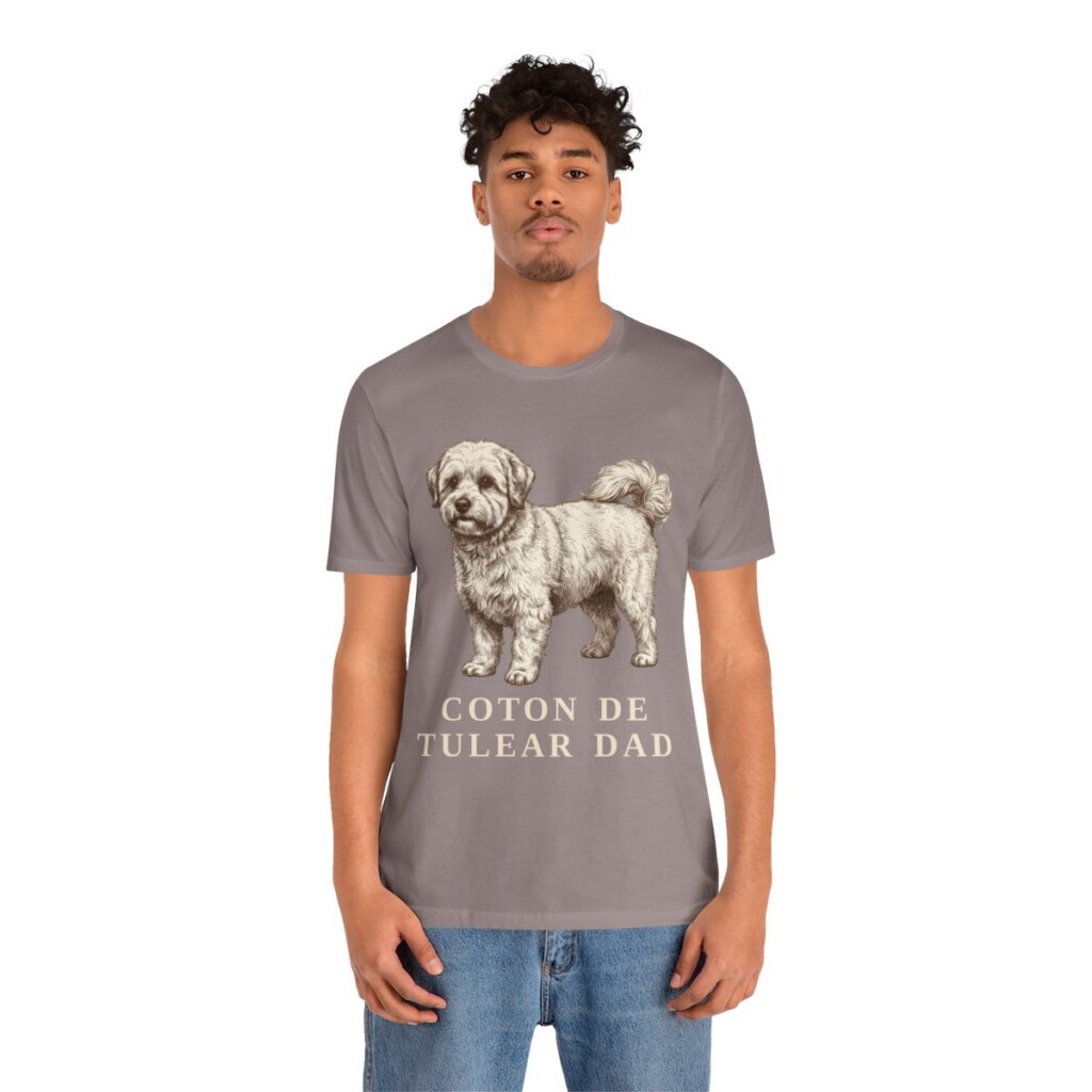 Coton de Tulear Dad Shirt, Vintage Dog Sketch Tee, Dog Dad Gift