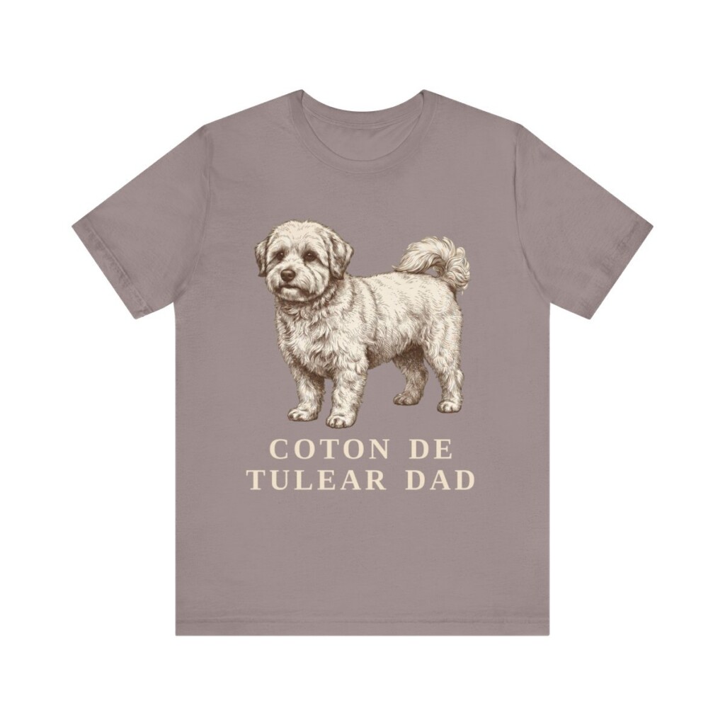 Coton de Tulear Dad Shirt, Vintage Dog Sketch Tee, Dog Dad Gift