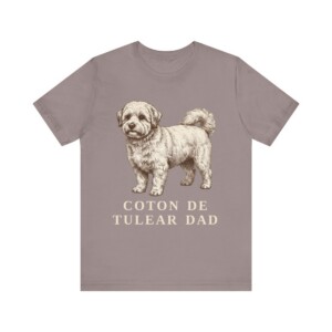 Coton de Tulear Dad Shirt, Vintage Dog Sketch Tee, Dog Dad Gift