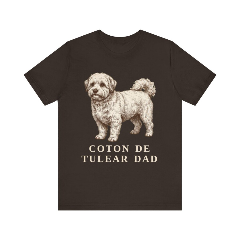 Coton de Tulear Dad Shirt, Vintage Dog Sketch Tee, Dog Dad Gift