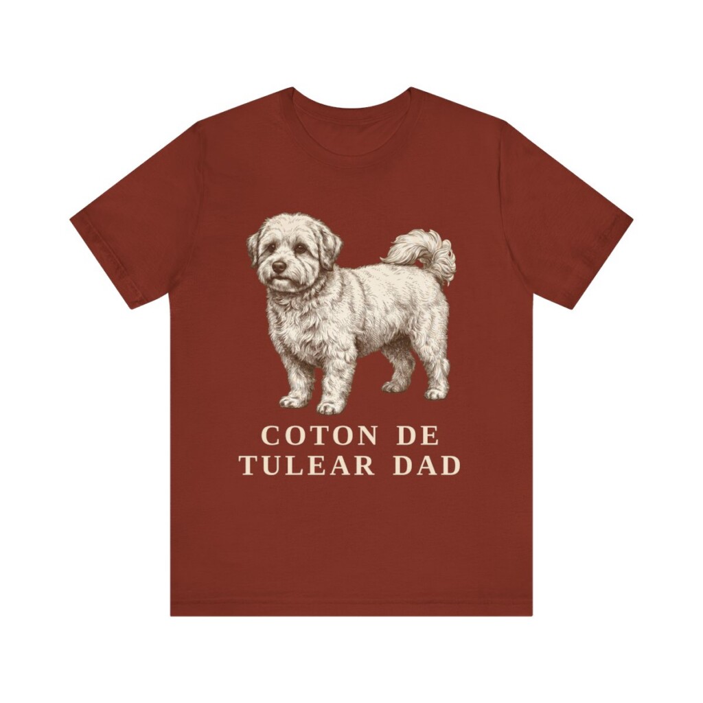Coton de Tulear Dad Shirt, Vintage Dog Sketch Tee, Dog Dad Gift