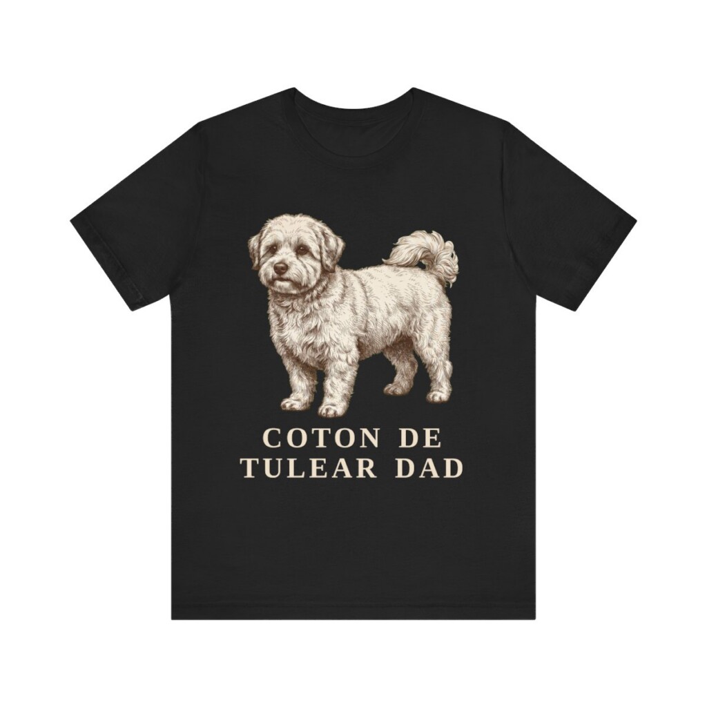 Coton de Tulear Dad Shirt, Vintage Dog Sketch Tee, Dog Dad Gift