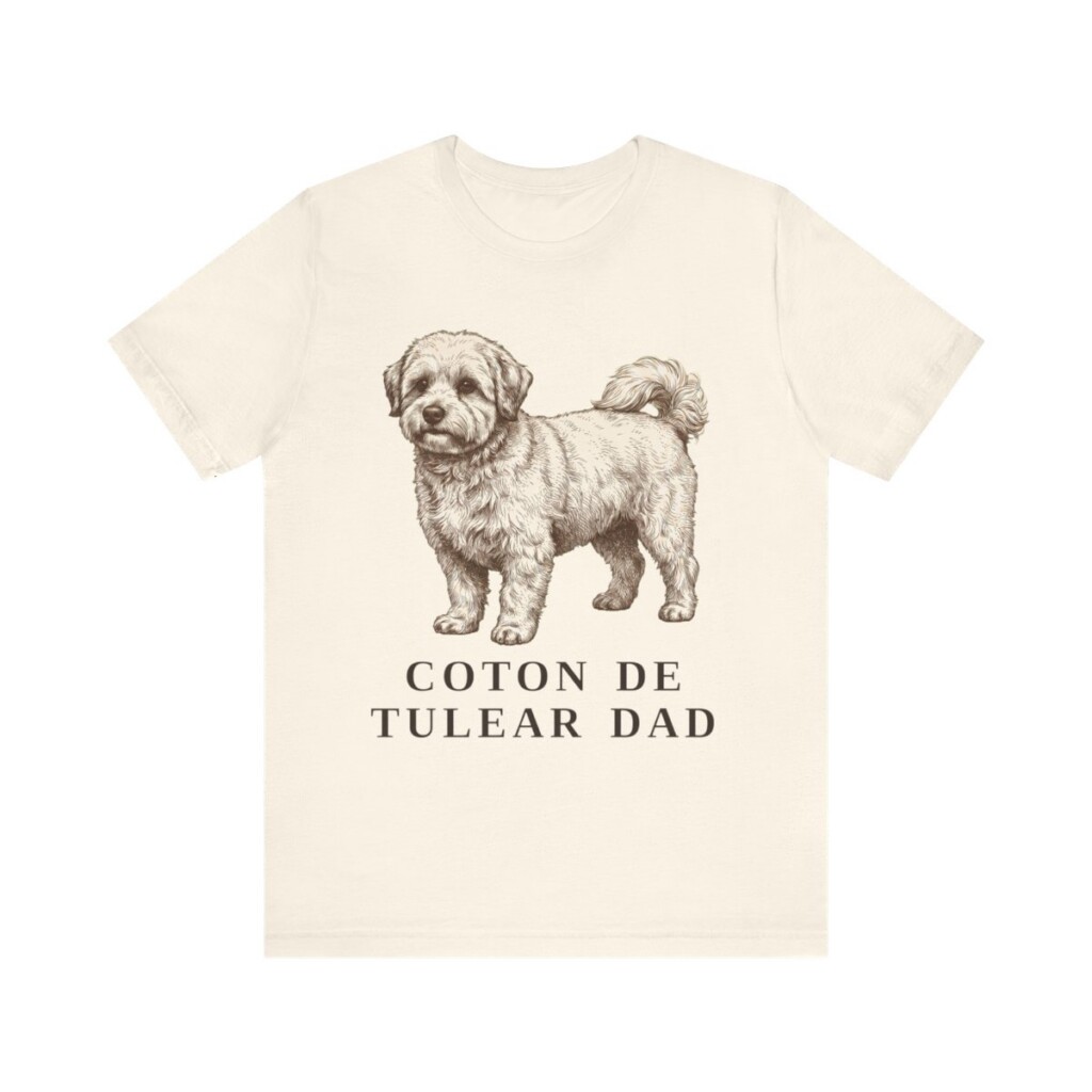Coton de Tulear Dad Shirt, Vintage Dog Sketch Tee, Dog Dad Gift