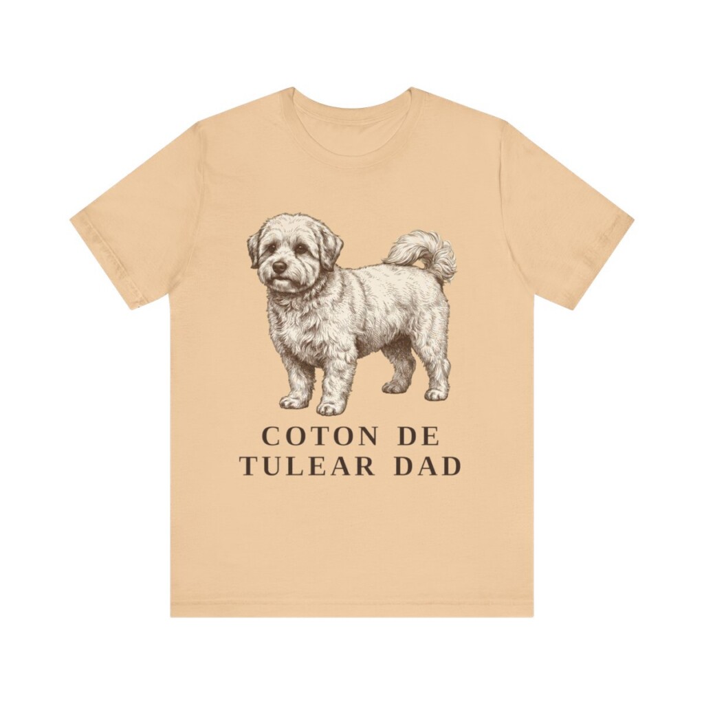 Coton de Tulear Dad Shirt, Vintage Dog Sketch Tee, Dog Dad Gift